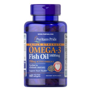 Triple Strength Omega-3 Fish Oil 1400 mg (950 mg Active Omega-3)